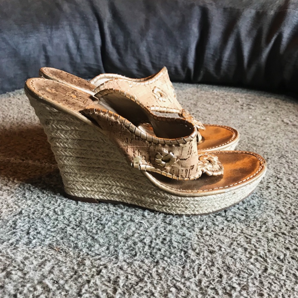 Size 7 Jack Rogers Wedges in Gold